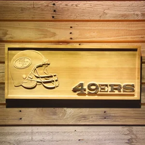 San Francisco 49ers Helmet Wood Sign