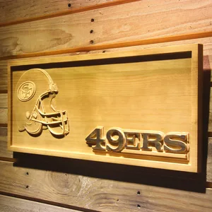 San Francisco 49ers Helmet Wood Sign
