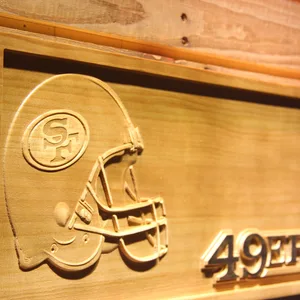 San Francisco 49ers Helmet Wood Sign