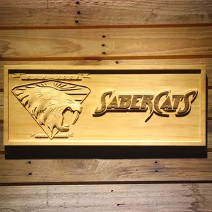 San Jose Sabercats Wood Sign - Legacy Edition