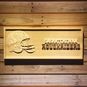 Saskatchewan  Roughriders Helmet Wood Sign - Legacy Edition