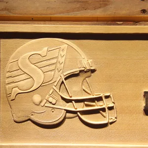 Saskatchewan  Roughriders Helmet Wood Sign - Legacy Edition