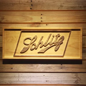 Schlitz Wood Sign
