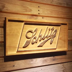 Schlitz Wood Sign