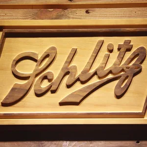 Schlitz Wood Sign
