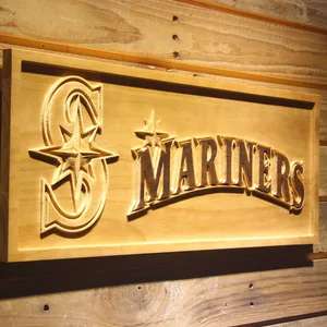 Seattle Mariners 2 Wood Sign