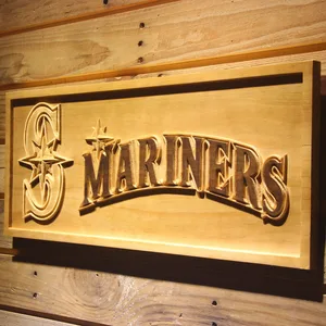 Seattle Mariners 2 Wood Sign