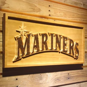 Seattle Mariners 4 Wood Sign