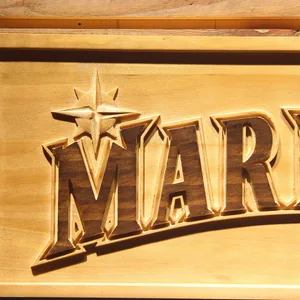 Seattle Mariners 4 Wood Sign