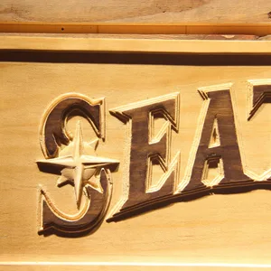 Seattle Mariners 5 Wood Sign