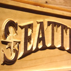 Seattle Mariners 5 Wood Sign