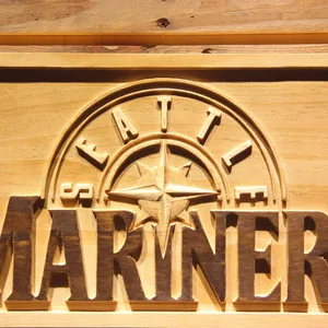 Seattle Mariners 6 Wood Sign