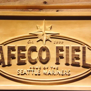 Seattle Mariners Safeco Field Wood Sign