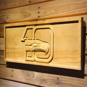 Seattle Seahawks 10th Anniversary Logo Wood Sign - Legacy Edition