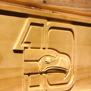 Seattle Seahawks 10th Anniversary Logo Wood Sign - Legacy Edition