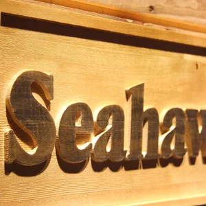 Seattle Seahawks 1976-2001 Text Wood Sign - Legacy Edition