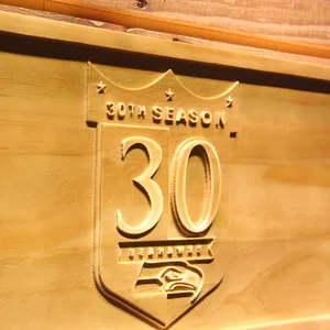 Seattle Seahawks 30th Anniversary Logo Wood Sign - Legacy Edition