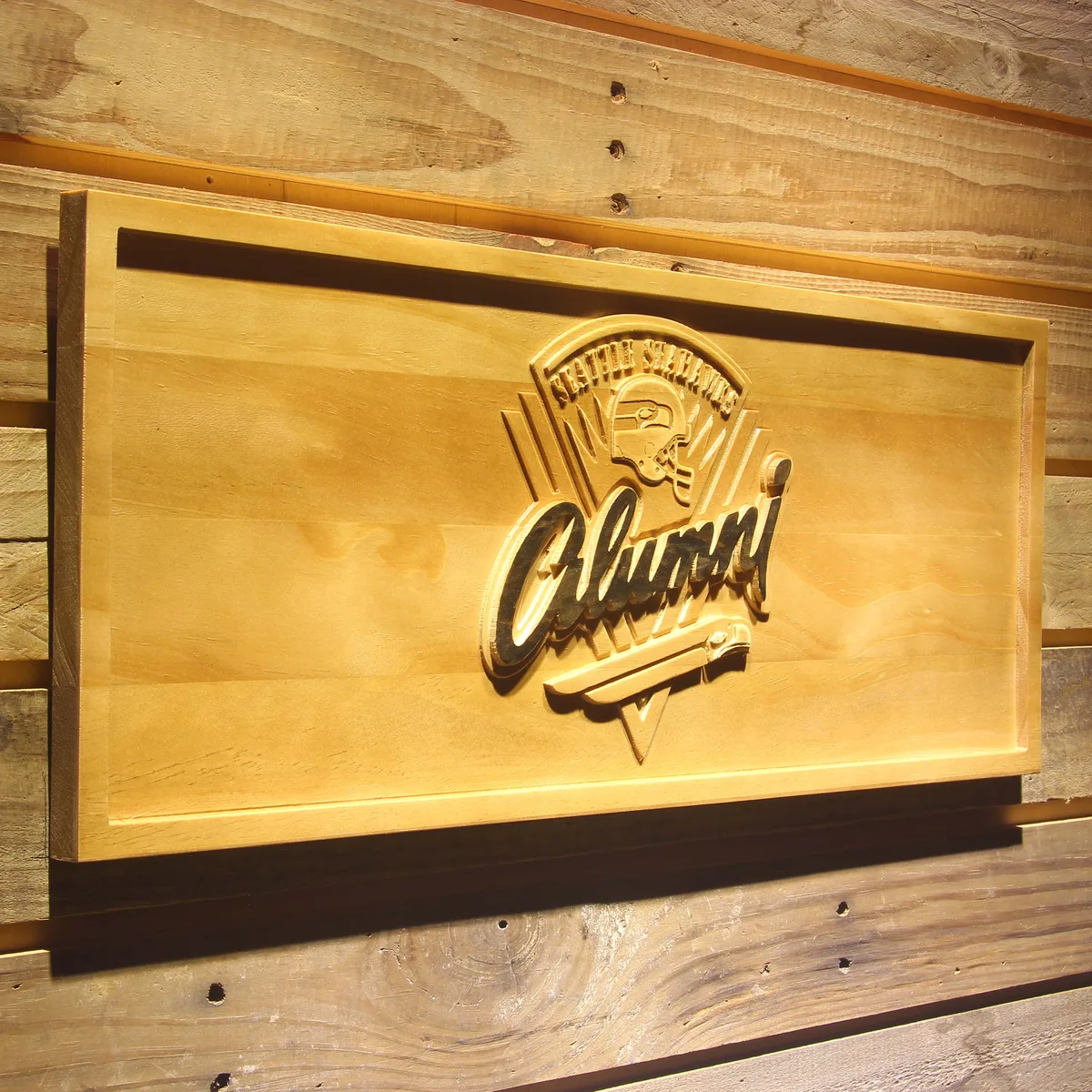 Seattle Seahawks Alumni Wood Sign - Legacy Edition