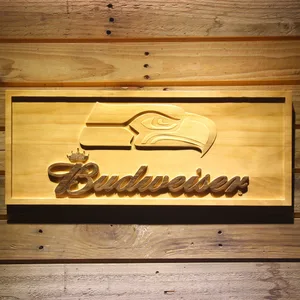 Seattle Seahawks Budweiser Wood Sign