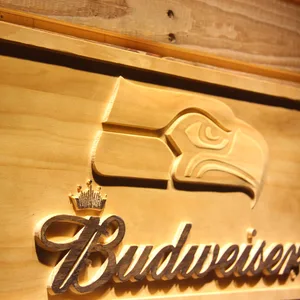 Seattle Seahawks Budweiser Wood Sign
