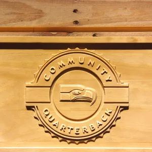 Seattle Seahawks Community Quarterback Wood Sign - Legacy Edition