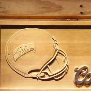 Seattle Seahawks Coors Light Helmet Wood Sign