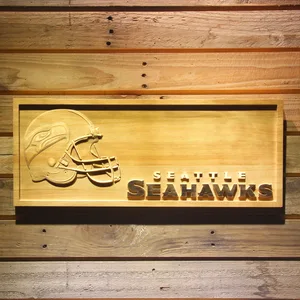 Seattle Seahawks Helmet Wood Sign