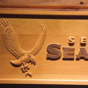 Seattle Seahawks Wood Sign