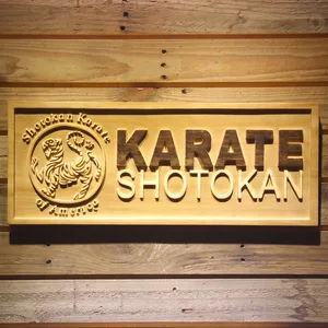 Shotokan Karate Wood Sign