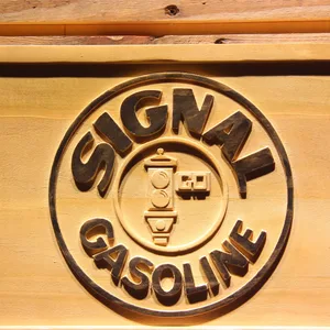 Signal Gasoline Wood Sign