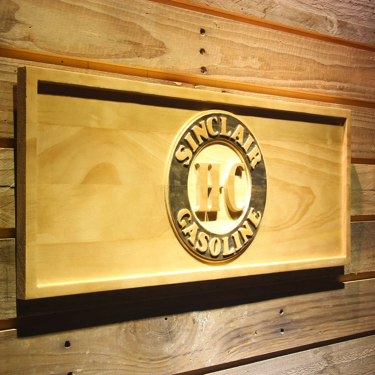 Sinclair Gasoline Wood Sign