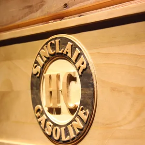 Sinclair Gasoline Wood Sign
