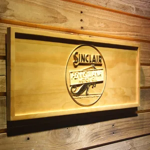 Sinclair Motor Oil Wood Sign