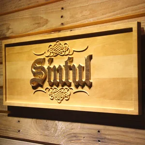 Sinful Wood Sign