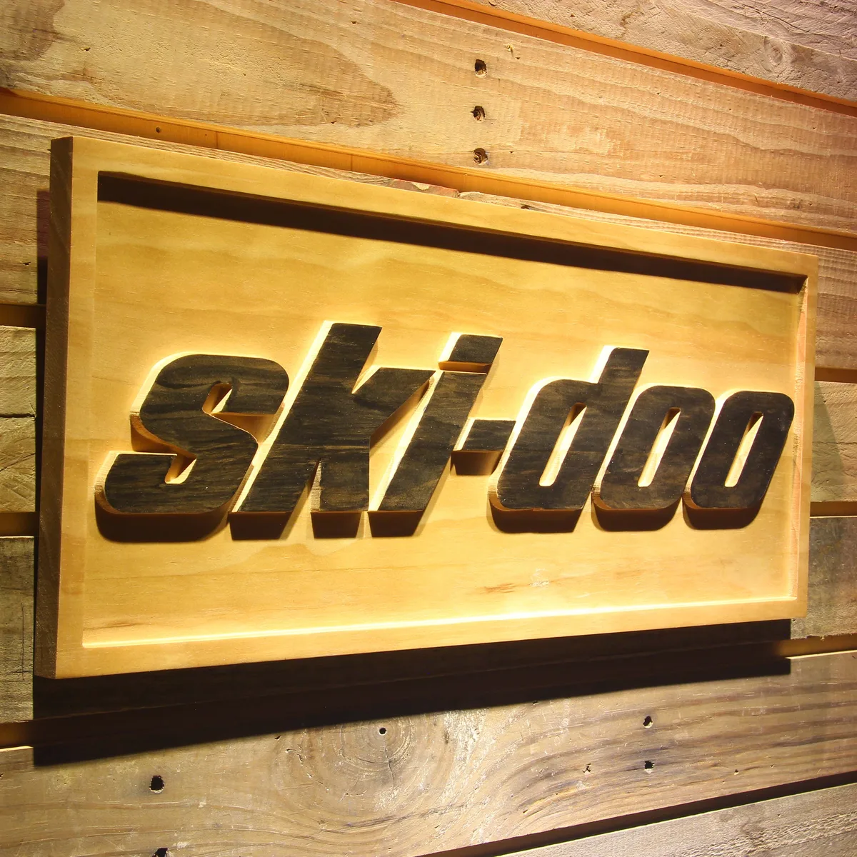 Ski Doo Snowmobiles Wood Sign