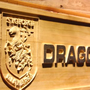 St. George Illawarra Dragons Wood Sign