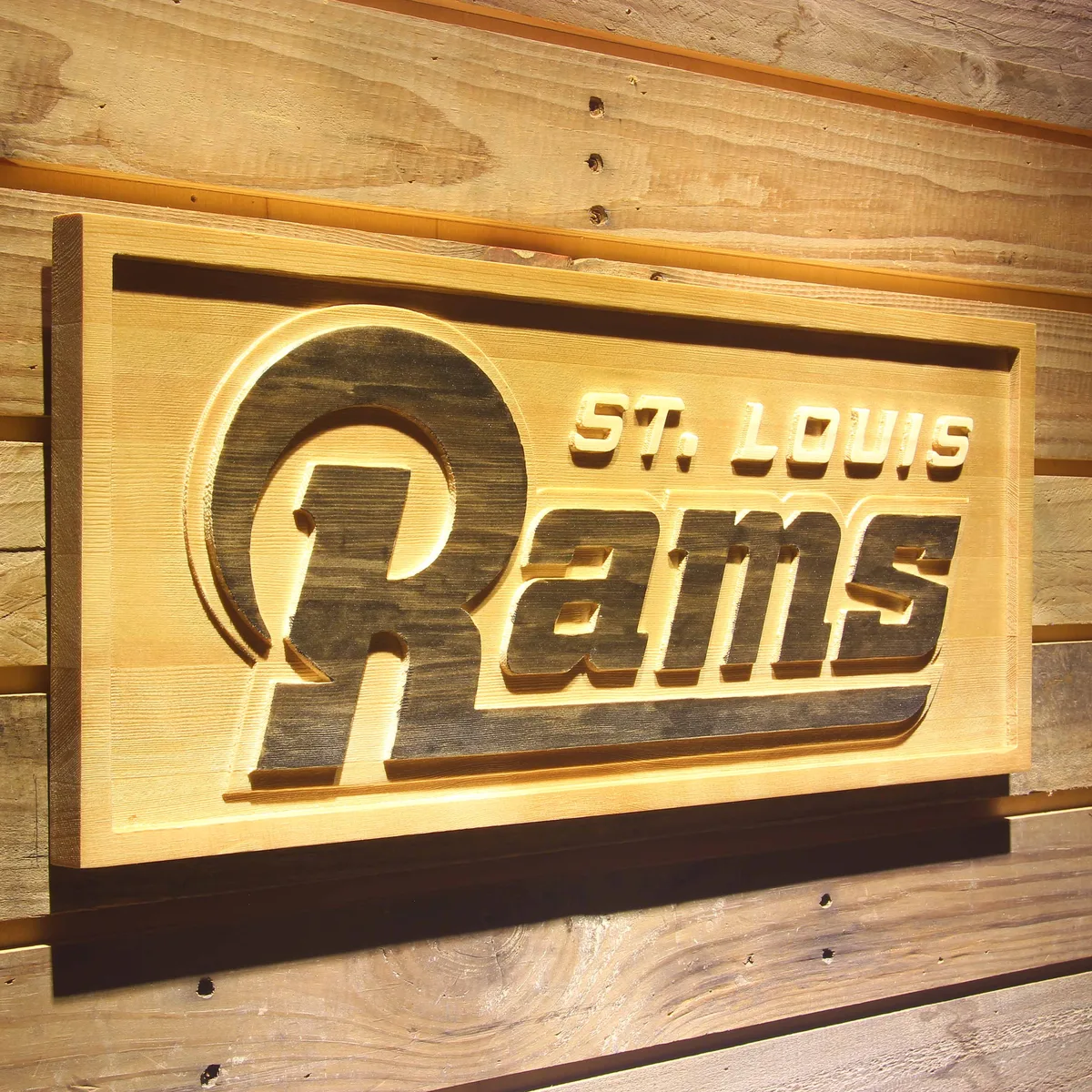 St Louis Rams 2000-2015 Text Wood Sign - Legacy Edition