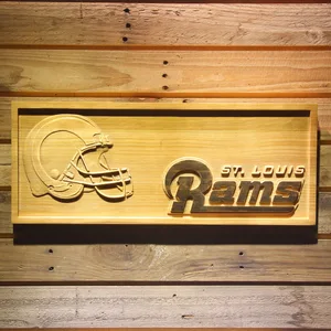St Louis Rams Helmet Wood Sign - Legacy Edition