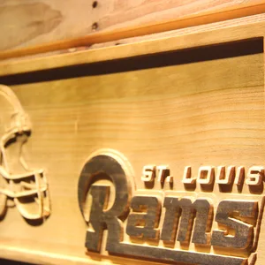 St Louis Rams Helmet Wood Sign - Legacy Edition