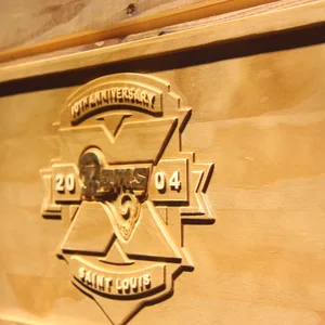 St Louis Rams St. Louis Rams 10th Anniversary Logo Wood Sign - Legacy Edition
