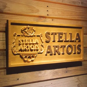 Stella Artois Crest Wood Sign