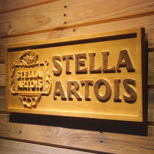 Stella Artois Crest Wood Sign