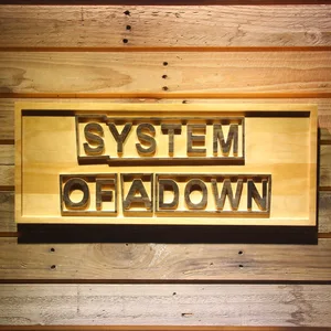 System Of A Down Wood Sign