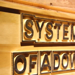 System Of A Down Wood Sign