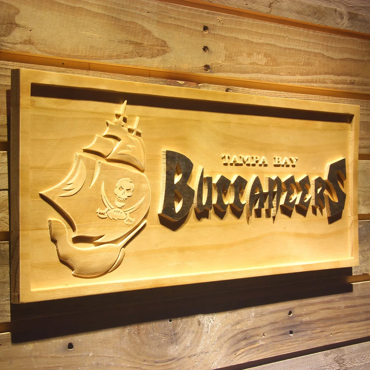 Tampa Bay Buccaneers 1997-2013 Ship Wood Sign - Legacy Edition