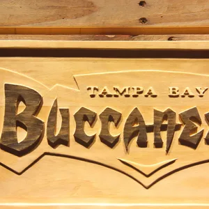 Tampa Bay Buccaneers 1997-2013 Text Logo Wood Sign - Legacy Edition