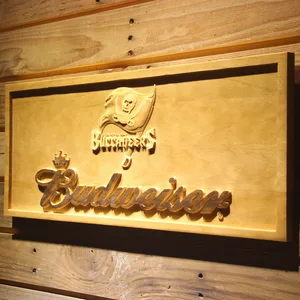 Tampa Bay Buccaneers Budweiser Wood Sign