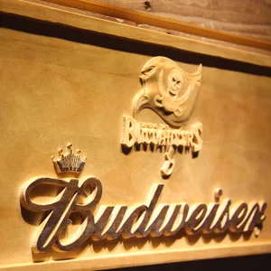 Tampa Bay Buccaneers Budweiser Wood Sign
