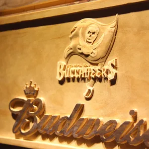 Tampa Bay Buccaneers Budweiser Wood Sign