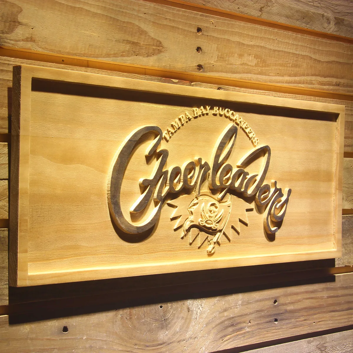 Tampa Bay Buccaneers Cheerleaders Wood Sign